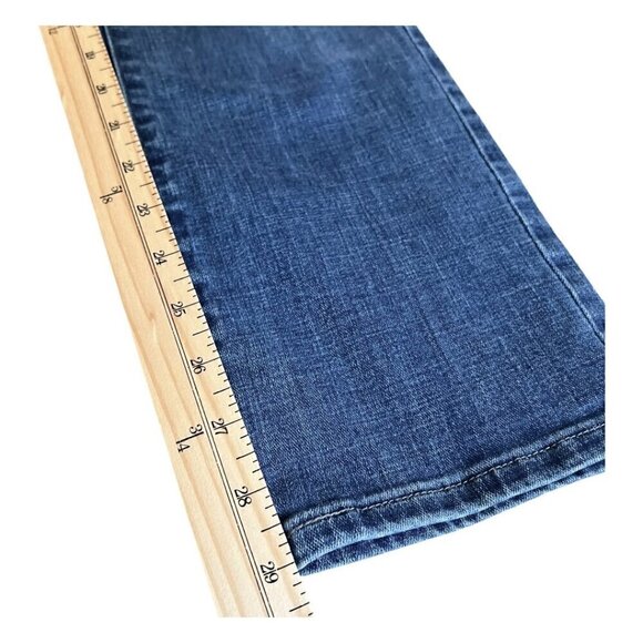 Women's Levi's Slimming Straight Fit Retro Stretch Denim Blue Jeans Size 29/30 - Picture 8 of 12